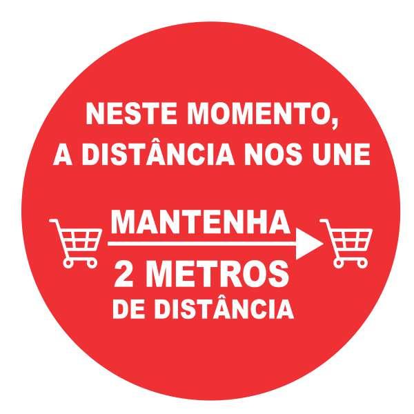 Adesivo para piso - mantenha distância