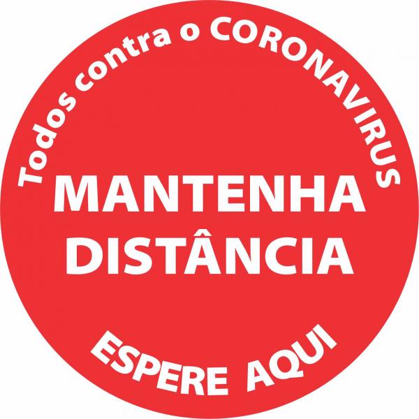 Adesivo para piso - mantenha distância