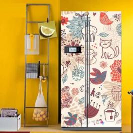 Adesivo para geladeira abstrato Adesivo Personalizado 4x0 - colorido frente Vinil Brilho ou Fosco 