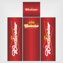 Adesivo para geladeira budweiser 3 Adesivo Personalizado 4x0 - colorido frente Vinil Brilho ou Fosco 