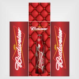 Adesivo para geladeira budweiser 5 Adesivo Personalizado 4x0 - colorido frente Vinil Brilho ou Fosco 