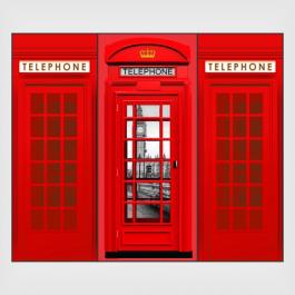 Adesivo para geladeira cabine telefonica londres Adesivo Personalizado 4x0 - colorido frente Vinil Brilho ou Fosco 