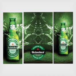 Adesivo para geladeira heineken 2 Adesivo Personalizado 4x0 - colorido frente Vinil Brilho ou Fosco 