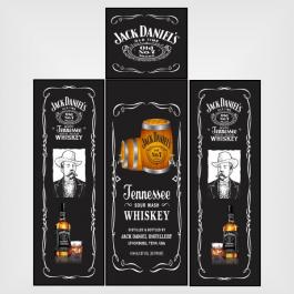 Adesivo para geladeira jack daniels 3 Adesivo Personalizado 4x0 - colorido frente Vinil Brilho ou Fosco 