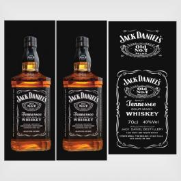 Adesivo para geladeira jack daniels Adesivo Personalizado 4x0 - colorido frente Vinil Brilho ou Fosco 