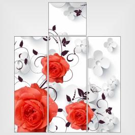 Adesivo para geladeira flores Adesivo Personalizado 4x0 - colorido frente Vinil Brilho ou Fosco 