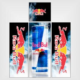 Adesivo para geladeira red bull 2 Adesivo Personalizado 4x0 - colorido frente Vinil Brilho ou Fosco 