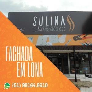 Fachada de LONA e Personalizado 4x0 - colorido frente Lona Impressão Digital verniz de proteção