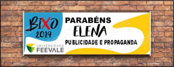 Faixa bixo vestibular Publicidade e Propaganda 2 Lona Retangular 4x0 - colorido frente Impressão digital Bastão nas laterais 