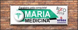 Faixa bixo vestibular medicina 2 Lona Retangular 4x0 - colorido frente Impressão digital Bastão nas laterais 