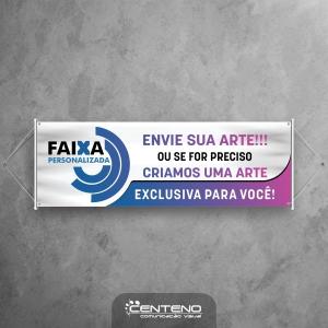 Faixa em Lona personalizada Lona Retangular 4x0 - colorido frente Impressão digital Bastão nas laterais 