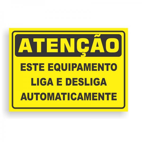 Placa de atenção 3 PVC 2mm Retangular 25cm x 18cm / 35cm x 25cm / 50cm x 35cm 4x0 - colorido frente Impressão digital 4 furos ou fita dupla face verniz de proteção