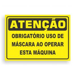 Placa de atenção PVC 2mm Retangular 25cm x 18cm / 35cm x 25cm / 50cm x 35cm 4x0 - colorido frente Impressão digital 4 furos ou fita dupla face verniz de proteção