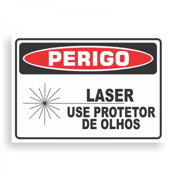 Placa de PERIGO - LAZER PVC 2mm Retangular 25cm x 18cm / 35cm x 25cm / 50cm x 35cm 4x0 - colorido frente Impressão digital 4 furos ou fita dupla face verniz de proteção
