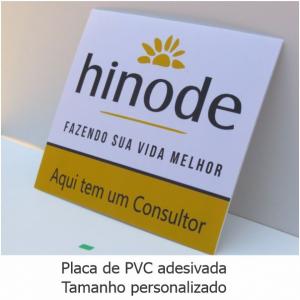 Placa de  PS - PVC adesivado Chapa de ps - pvc Personalizado 4x0 - colorido frente Adesivo vinil Corte reto 