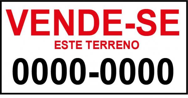 Placa de VENDE-SE ESTE TERRENO