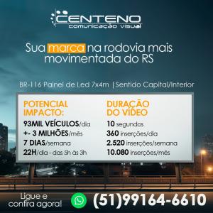 Publicidade Painel de LED - BR-116 LED 7m x 4m Colorido   